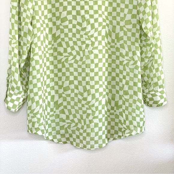 NWT RESA Monica Sheer Chiffon Blouse Long Sleeve Button Down Shirt Hendrix M/L - Picture 11 of 15